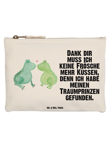 Mr. & Mrs. Panda beauty case Frosch Liebe mit Spruch in Weiß