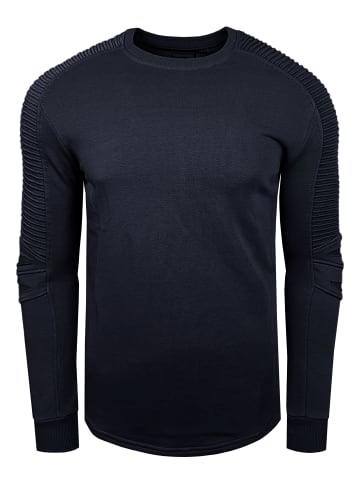 Rusty Neal Biker Sweater in Marine