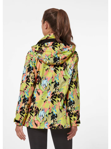 MADELEINE Bedruckte Outdoorjacke mit Kapuze in limone / multicolor