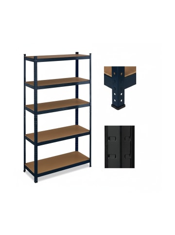 relaxdays Schwerlastregal in Schwarz - (B)100 x (H)180 x (T)40 cm