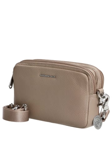 Mandarina Duck Mellow Leather - Umhängetasche 20 cm (dress blue) in warm taupe