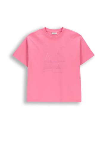 Coccodrillo Baumwoll-T-Shirt mit kurzen Ärmeln in rosa
