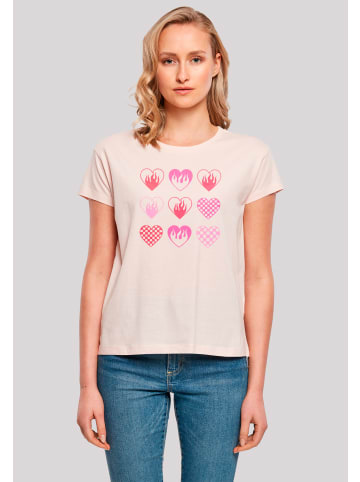 F4NT4STIC Box Tee Internationaler Frauentag: Herzen in Flammen in pink