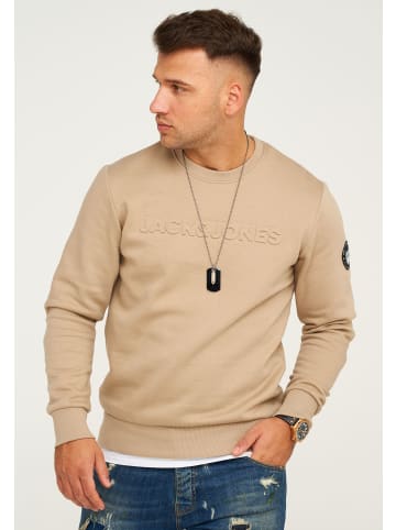 Jack & Jones Sweatshirt - JCOBOOM SWEAT CREW NECK in Crockery