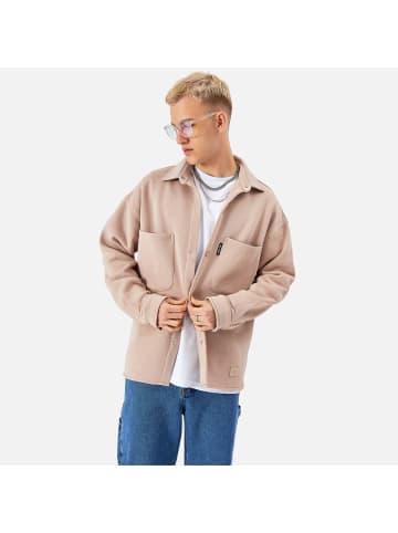 Megaman Hemdjacke Oversize Fit Übergangsjacke in Beige