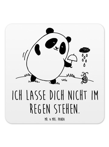 Mr. & Mrs. Panda Untersetzer Panda ZuMenschmenhalt mit Spruch in Weiß