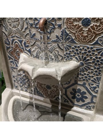 MARELIDA Gartenbrunnen Wand- und Standbrunnen H: 54cm in natur, blau
