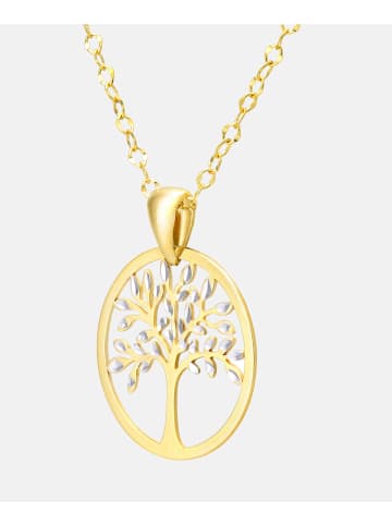 Vanlere Halskette mit Anhänger aus 375 Gelbgold