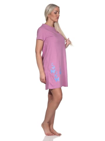 NORMANN Nachthemd kurzarm Tupfen Punkte Optik - 86464 in altrose