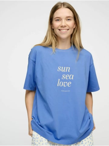 Moshi Moshi Mind T-Shirt Statement in heaven blue / ecru