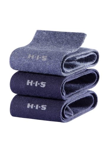 H.I.S Kniestrümpfe in 2x marine, 2x jeans