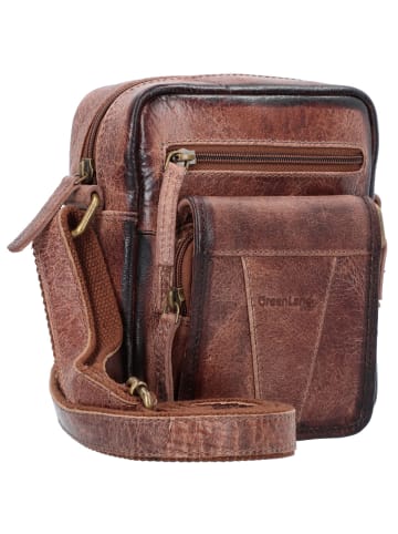 Greenland Nature Mascu & Line Umhängetasche Leder 20 cm brown