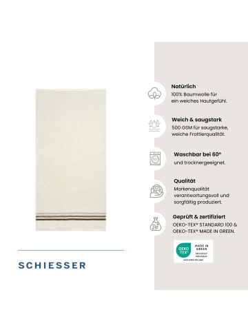Schiesser Duschtuchset Skyline Color 2-teilig in Creme