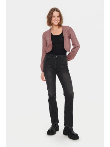 SAINT TROPEZ Strickjacke MilaSZ Gerade Passform in Antler Melange