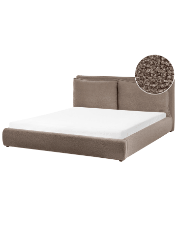Beliani Wasserbett BAJONNA in Braun/Schwarz - (W) 200 x (H) 94 x (L) 235 cm
