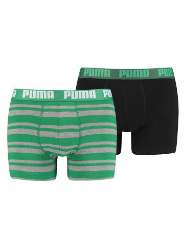 Puma Boxershorts HERITAGE STRIPE BOXER 2er Pack in 327 - green