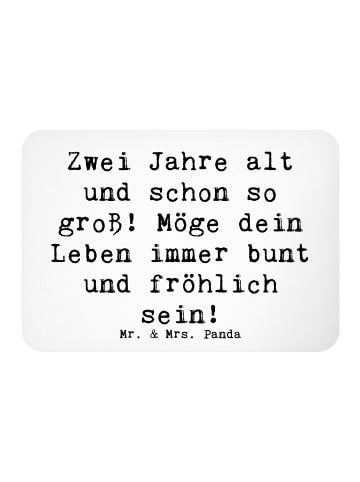 Mr. & Mrs. Panda Magnet Spruch 2. Geburtstag mit Spruch in Weiß