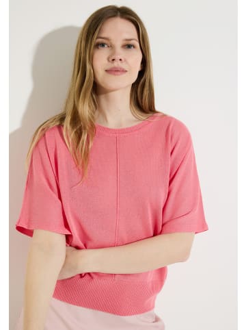 More & More dezent glänzender Kurzarmpullover in faded rose