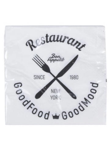 Excellent Houseware Papierservietten in weiß