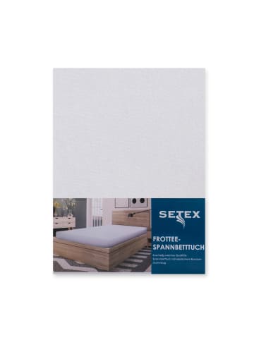 Setex Setex Frottee-Spannbettlaken in weiß