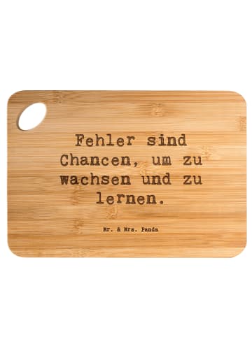 Mr. & Mrs. Panda Schneidebrett Spruch Fehler lernen wachsen mit ... in Braun