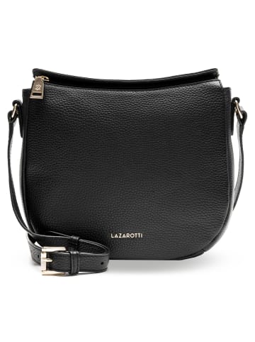 Lazarotti Bologna Leather Umhängetasche Leder 25 cm in black