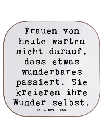 Mr. & Mrs. Panda Tischuntersetzer Spruch Hoffnung schaffen mit S... in Weiß