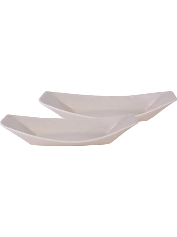 CreaTable Streat  Boat long Servierschale in Creme