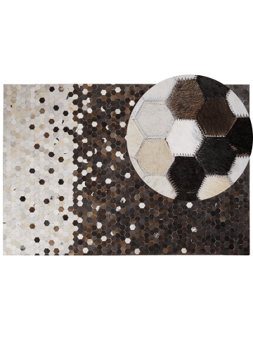 Beliani Patchwork EYIM in Braun/Beige - (W) 160 x (H) 1 x (L) 230 cm