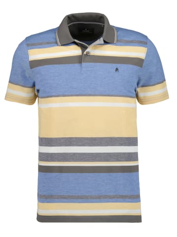 Ragman Polo striped in Blau