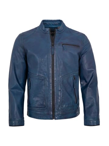 JILANI Lederjacke Lammnappa in Dunkelblau