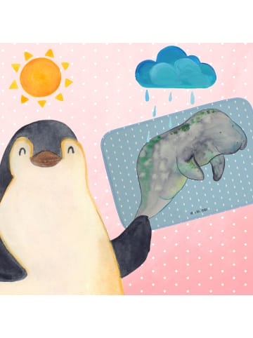 Mr. & Mrs. Panda duschmatte Seekuh Chillen ohne Spruch in Blau Pastell