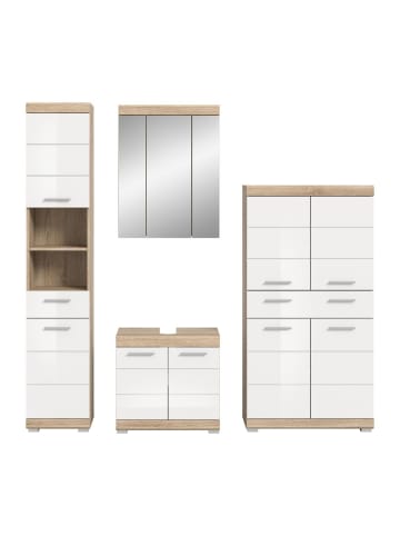 ebuy24 Badmöbelset Lambada Weiß 186 x 34 cm