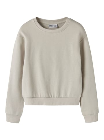 name it Sweatshirt NKFMILLE SHORT NREG LS SWE O-NECK in pumice stone