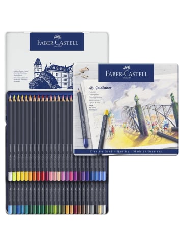 Faber-Castell Farbstift Goldfaber permanent sortiert Packung mit 48 Stück Etui