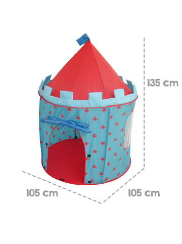 roba Spielzelt 'Ritterburg' - Spielhaus aus Stoff - inkl. Tasche - Blau