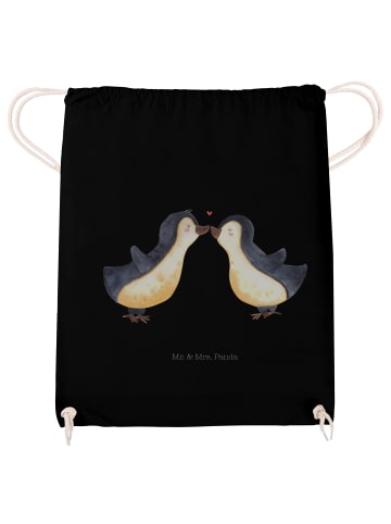 Mr. & Mrs. Panda Gymtasche Pinguin Liebe ohne Spruch in Schwarz