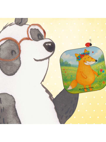 Mr. & Mrs. Panda Tassen Untersetzer Fuchs Blumen Design ohne Spruch in Weiß