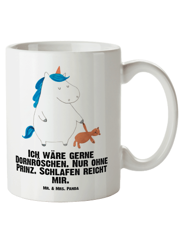 Mr. & Mrs. Panda Becher Einhorn Teddy mit Spruch in Weiß