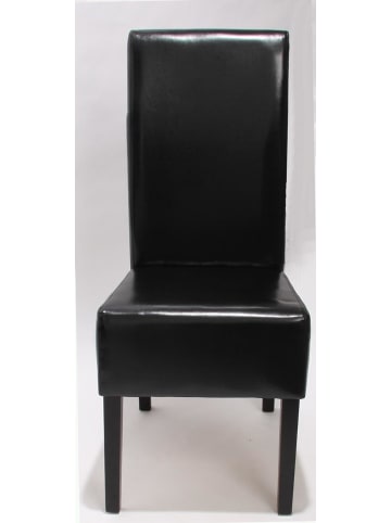 MCW 2er-Set Esszimmerstuhl Crotone, Schwarz, dunkle Beine
