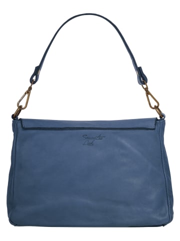 Samantha Look Umhängetasche echt Leder in blau