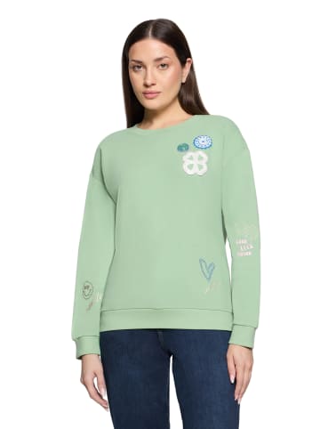 CARTOON Sweatshirt mit Rippbündchen in Patch Mint/Blue