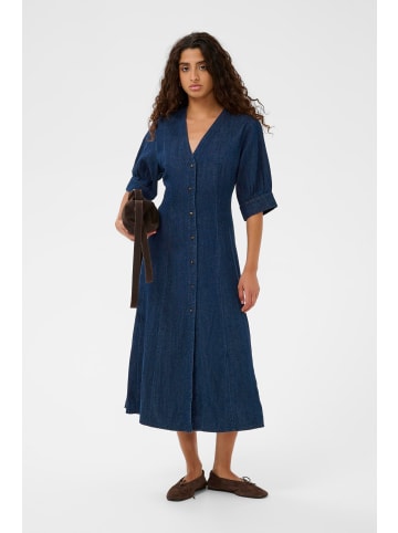 Soaked in Luxury Kleid SLChaman Feminine Form in Dark Blue Denim
