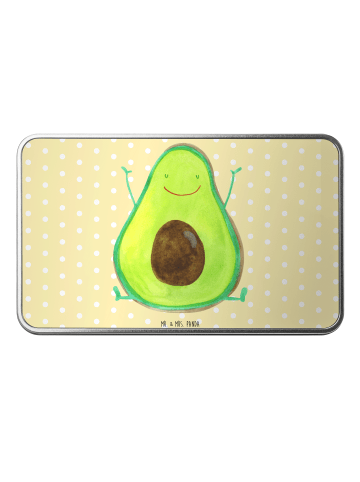 Mr. & Mrs. Panda Aufbewahrungsbox Avocado Glücklich ohne Spruch in Gelb Pastell
