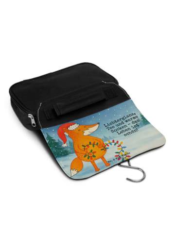 Mr. & Mrs. Panda Kulturtasche Fuchs Weihnachten Design mit Spruch in Weiß