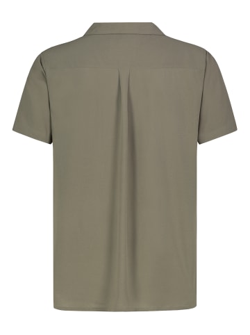 Urban Surface Kurzarm Hemd mit Brusttasche und Canvas Material in Grün-2