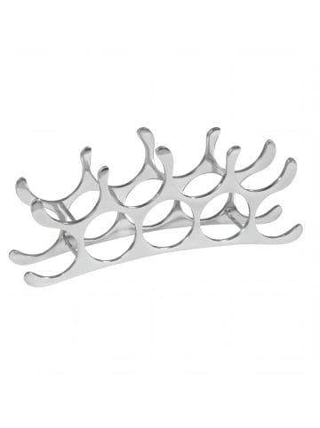 FineBuy Weinregal in Silber / Aluminium / 55x12x20