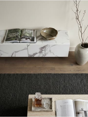 KADIMA DESIGN Lowboard Hängend Marmor-Optik 120x30x30 cm TV-Schrank, Design in Weiß