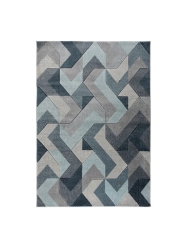 KADIMA DESIGN Langlebiger und pflegeleichter Designer-Teppich in Blau