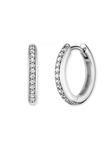 Engelsrufer  925 Sterling Silber rhodiniert Zirkonia Creolen